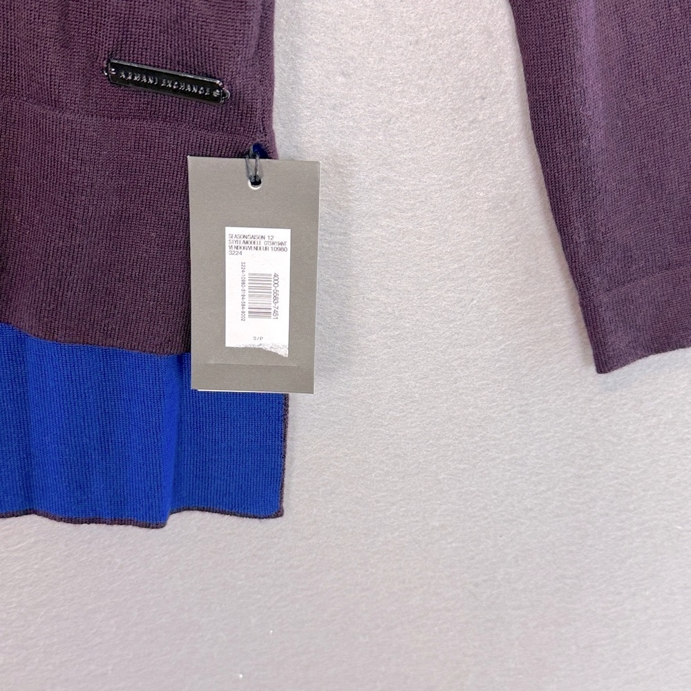A/X Armani Exchange- NWT women’s 100% Merino wool long sleeve sweater top SIZE S - Picture 5 of 8